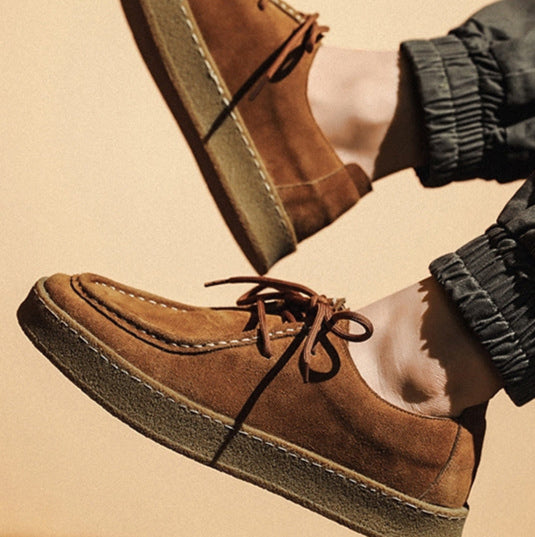 Sapato de Camurça Premium Sola Alta Craffito